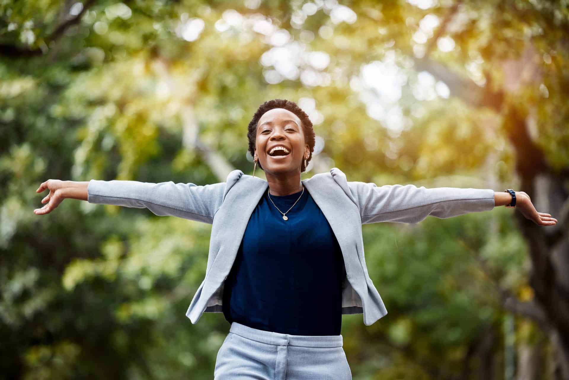 Woman feeling healthy