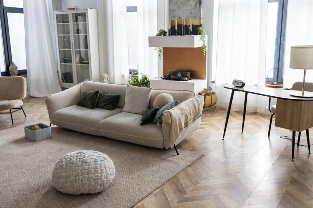 The 10 Most Affordable Flooring Options 2 LVP flooring in living room