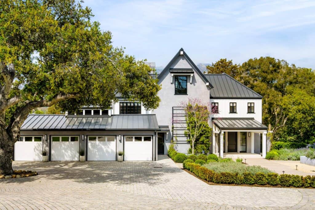 white and grey house